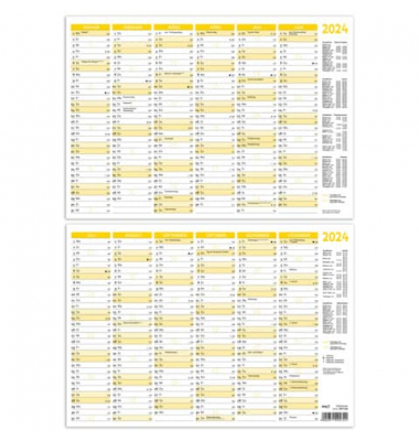 Plakatkalender 2911/24, 12 Monate / 2 Seite, 21x14,8cm (A5 quer), 2024