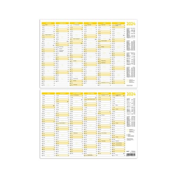 4002871290722 - Plakatkalender 2911 24 12 Monate   2 Seite 21x148cm (A5 quer) 2024 4002871290722 RNK