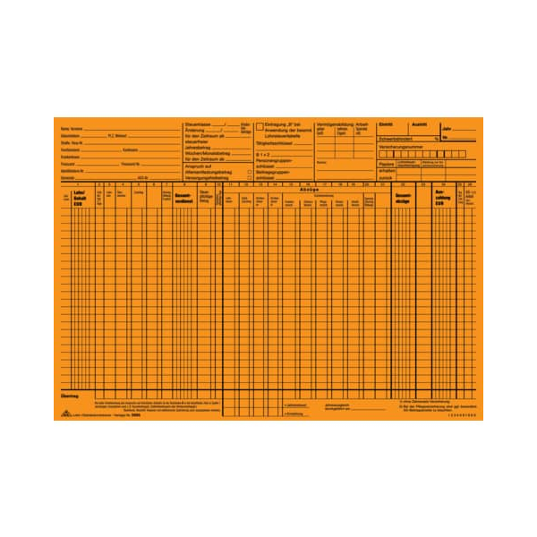 4002871389501 - Karteikarte LohnGehalt orange 4002871389501 10 Stück