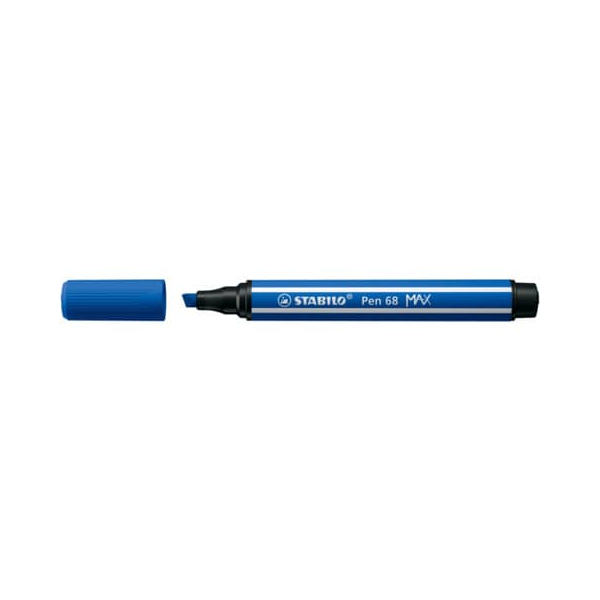 4006381569613 - STABILO Pen 68 MAX - Felt-tip pen with thick chisel tip - dark blue