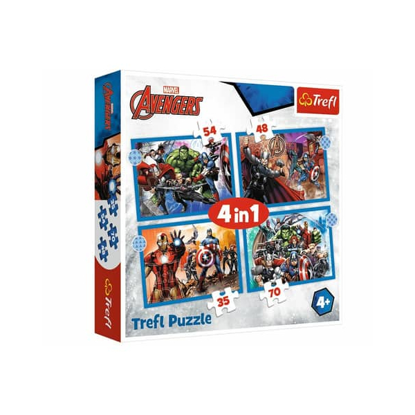 5900511343861 - Serienfigur - Marvel Avengers 4 in 1 Puzzle (Kinderpuzzle)