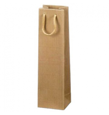 Flaschentragetasche Wellpappe beige