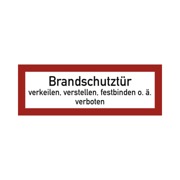 4060081015108 - 2244341 Schild Brandschutztüre Folie Verbotsschild 4060081015108 MOEDEL