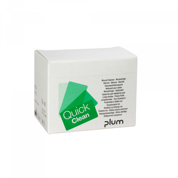 5715205515123 - QuickClean Wundreinigungstücher steril Sterile Tücher für die hygienische und schnelle Wundreinigung 1 Packung = 20 Stück einzeln verpackt