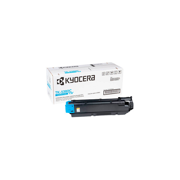 0632983073308 - Original Toner TK-5380C 10000 A4 Seiten inkl Resttonerbehälter Einzelpack cyan