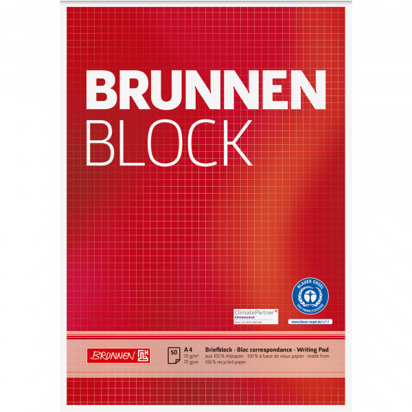 4003273689404 - BRUNNEN Briefblock RCP 105261801 DIN A4 50Blatt kariert 4003273689404 Baier & Schneider