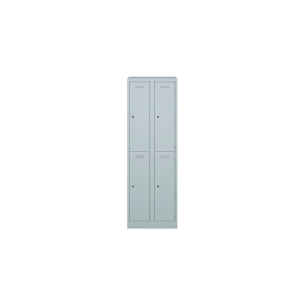 5020073846560 - Primary Garderobenschrank 2 Abteil lichtgrau H 1800 x B 600 x T 500 5020073846560 Bisley