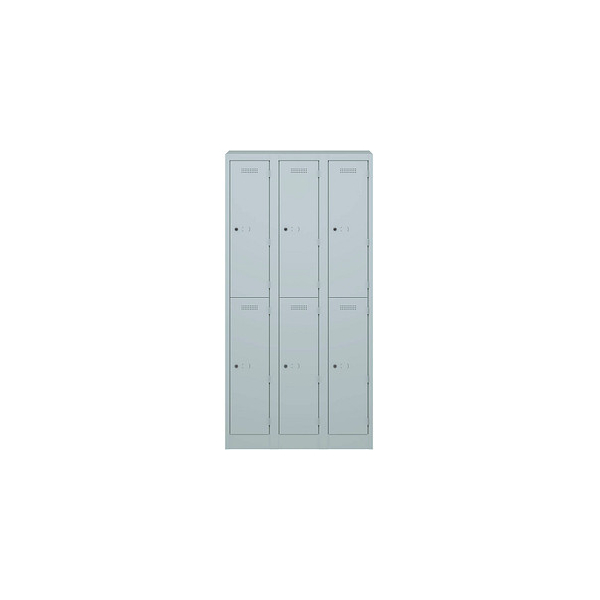 5020073846621 - Primary Garderobenschrank 3 Abteil lichtgrau H 1800 x B 300 x T 500 5020073846621 Bisley