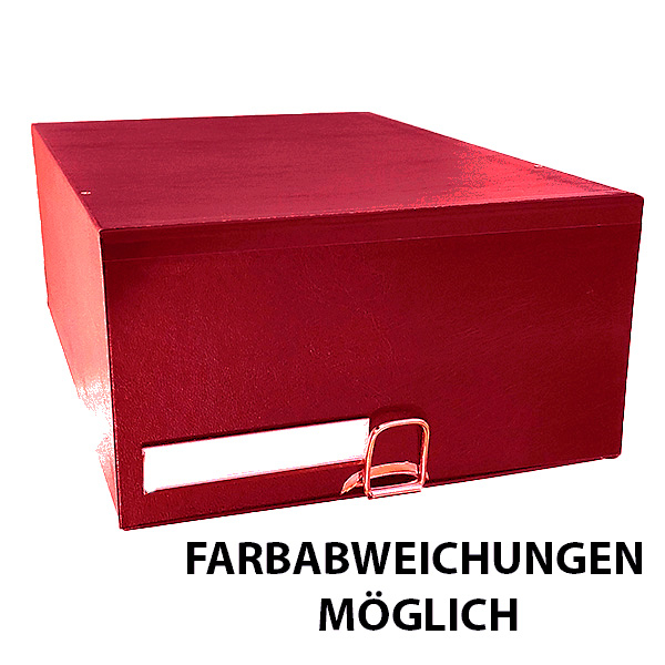 4260259251905 - Urkundenkasten mit Schublade 260 x 130 x 365mm rot 4260259251905 Oerter