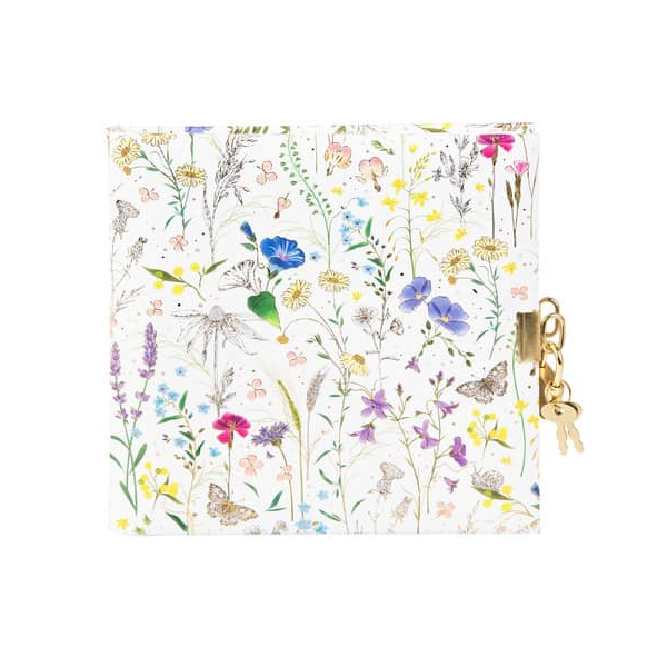 4009835445747 - Tagebuch Summer Meadow white mit Schloss 165x165cm 4009835445747 TURNOWSKY