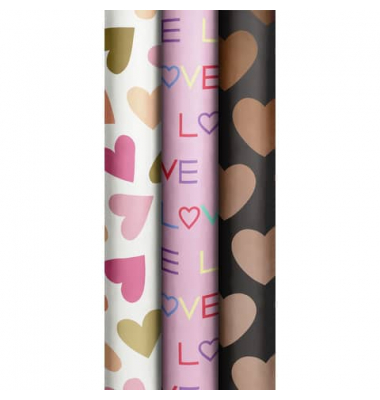 Geschenkpapier Love Spell, 2mx70cm, sortiert