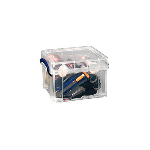 Really Useful Box Aufbewahrungsbox 0.14C, 0,14 Liter mit Deckel, für A9,  außen 90x65x55mm, Kunststoff transparent - Bürobedarf Thüringen