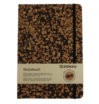 Notizbuch 80gm² A5 Recycling Kaffee-Kork-Stoff 