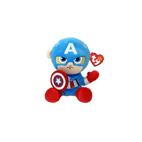 0008421440023 - Plüschfigur Beanie Babies Marvel Captain America  0008421440023 TY