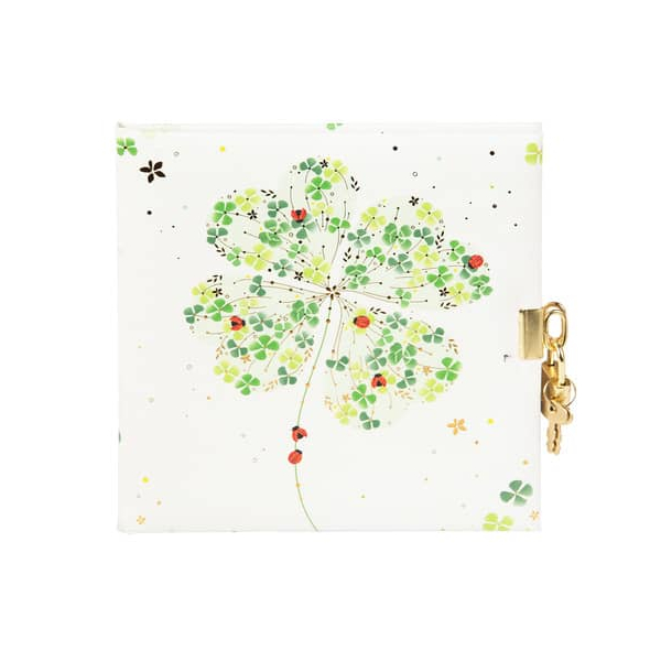 4009835444238 - Tagebuch Lucky Clover mit Schloss 165x165cm  4009835444238 TURNOWSKY