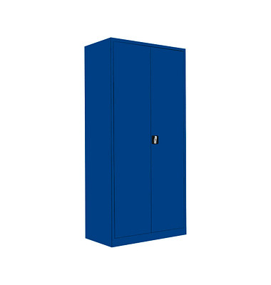 Stahlschrank 530343 enzianblau 92,5 x 42,2 x 195,0 cm, aufgebaut 