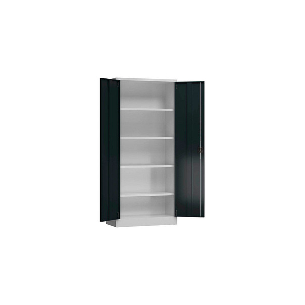 4061815855267 - Stahlschrank ClassiX X-530338 anthrazit lichtgrau 800 x 380 x 1800 cm aufgebaut  4061815855267 LÜLLMANN