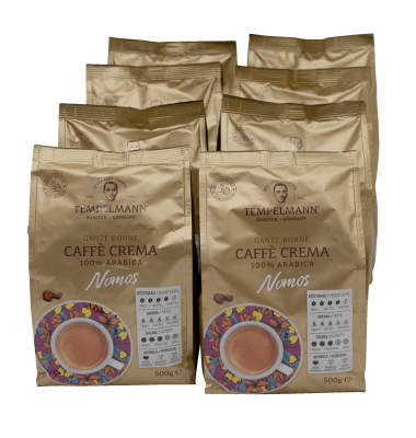 TEMPELMANN Kaffee Nomos Caffé Crema 120246 ganze Bohne 8x500g  