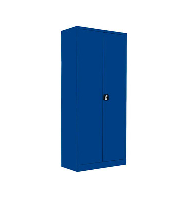 Stahlschrank 530333 enzianblau 80,0 x 38,3 x 180,0 cm, aufgebaut 