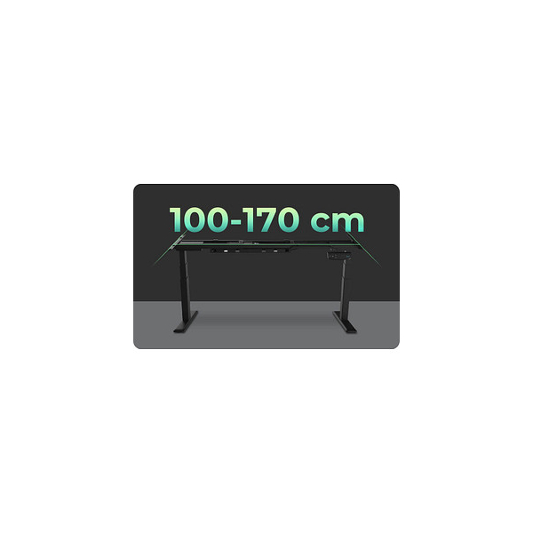 IB-EW205B-T Thüringen ohne ICY T-Fuß-Gestell RaidSonic Tischplatte, BOX schwarz elektrisch Bürobedarf Schreibtischgestell höhenverstellbares - schwarz