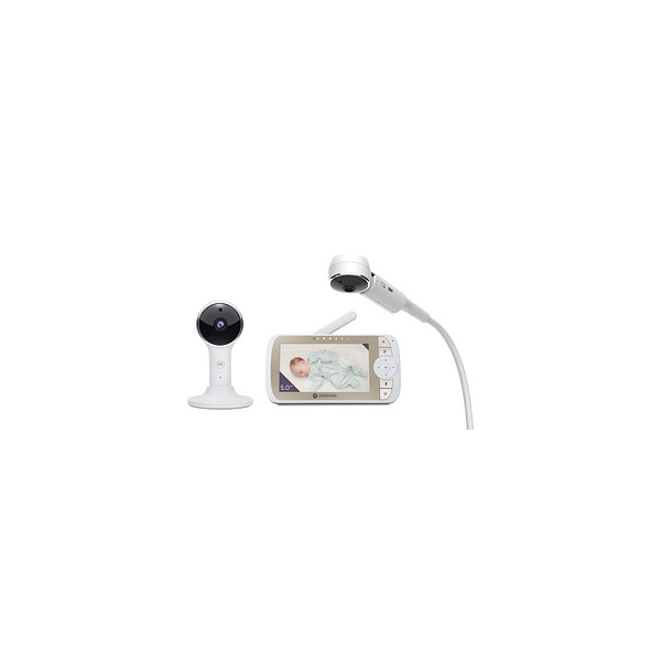 5055374710876 - Nursery Baby Monitor - VM65X Connect - Weiß - Video-Baby-Monitor - mit Nursery App - 5-Zoll-Monitor - Nachtsicht - flexible Halterung für die Wiege