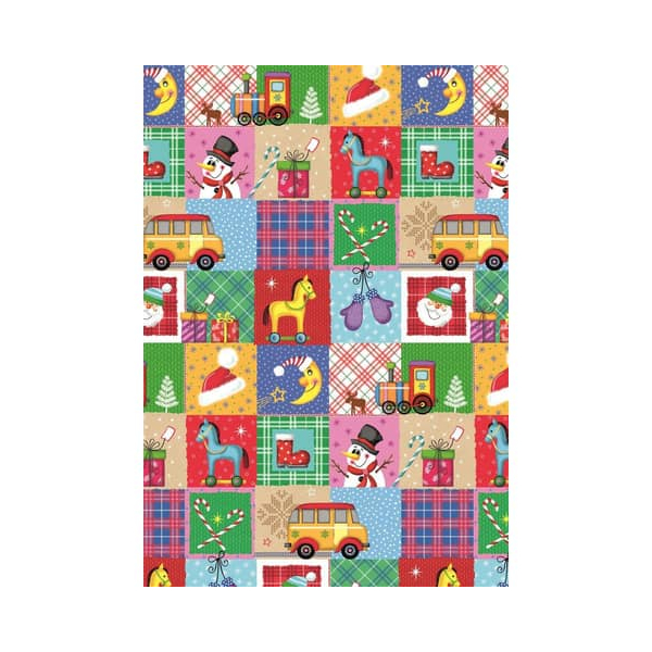 4058653703249 - Geschenkpapier 0A92481 Kinder Weihnachten 50cm x 250m bunt 4058653703249 250 Meter