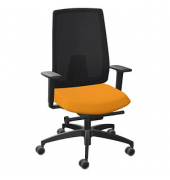 Bürostuhl Indeed mesh Stoff orange, Gestell schwarz 