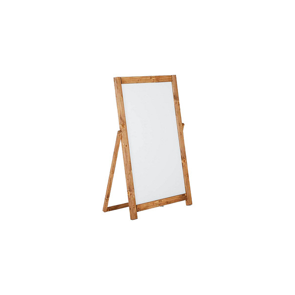 8698473859571 - Update Display Infotafel FLOOR magnethaftend Whiteboard klappbare Rückenstütze Kiefernholz 440 x 770 mm