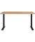 DOWNEY höhenverstellbarer Schreibtisch navarra-eiche rechteckig, C-Fuß-Gestell schwarz 140,0 x 80,0 cm 