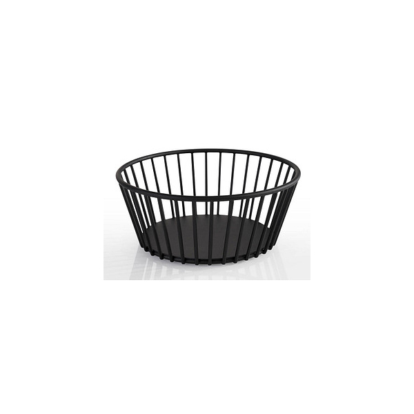 4004133304109 - Brotkorb Urban Lebensmittelaufbewahrungsbehälter Gr B H L 17 cm x 7 cm x 17 cm schwarz Weitere Tischaccessoires stapelbar & spülmaschinengeeignet Ø 17 cm