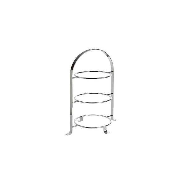 4004133332171 - Etagere Servierplatten silberfarben (silberfarben ø 18 cm höhe 43 cm) Etagere unkomplizierter Transport zum Tisch oder Buffet