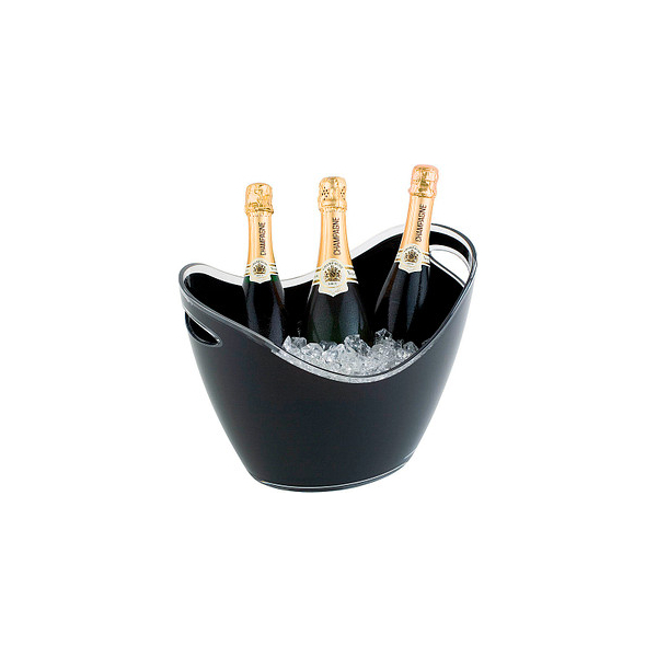 4004133360549 - Wein- und Sektkühler Eiskübel schwarz Baraccessoires Weinaccessoires 6 Liter Inhalt