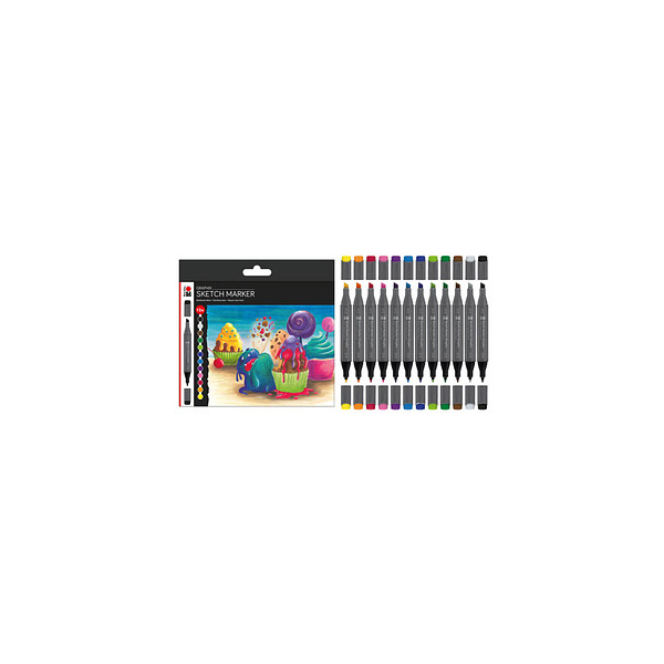 4007751739346 - GRAPHIX SUGARHOLIC Permanentmarker-Set farbsortiert 10 - 70 mm 4007751739346 12 Stück