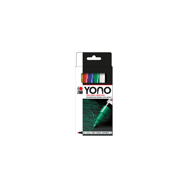 4007751848659 - YONO Acrylstifte-Set farbsortiert 05 - 15 mm 4007751848659 6 Stück