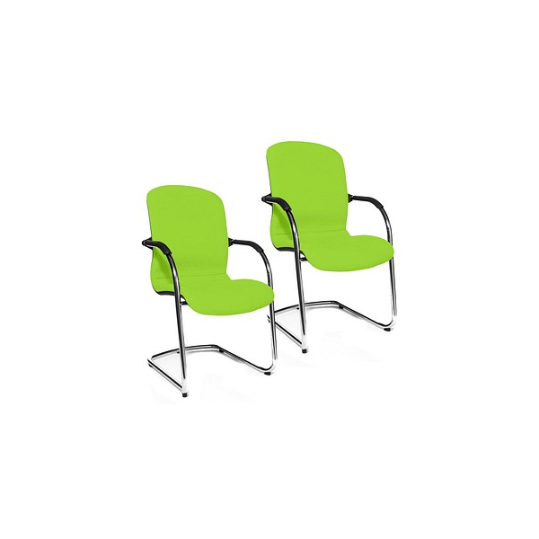 4014296066073 - 2 Besucherstühle Open Chair 110 OC690 T35 grün Stoff 4014296066073 2 Stück