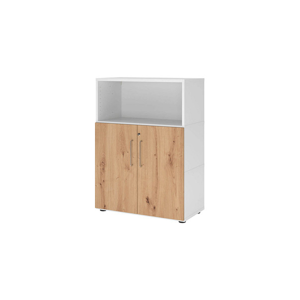 4032062307533 - Regalschrank FlexWall VFW38T2KGWRBS weiß asteiche 2 Fachböden 800 x 400 x 1098 cm 4032062307533 Hammerbacher