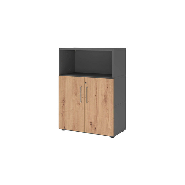 4032062307564 - Regalschrank FlexWall VFW38T2KGGRBS grafit asteiche 2 Fachböden 800 x 400 x 1098 cm 4032062307564 Hammerbacher