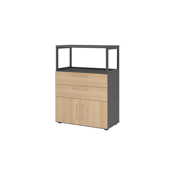 4032062308202 - Regalschrank FlexWall VFW38K1RGGEBS grafit eiche 2 Fachböden 800 x 400 x 1098 cm 4032062308202 Hammerbacher