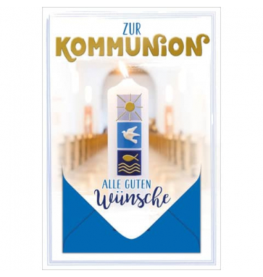 Kommunionskarte 12-1303 bunt