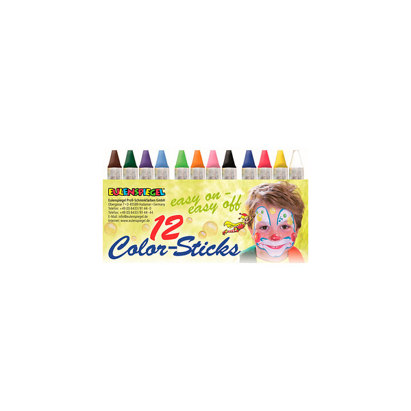 4028362626122 - 12 EULENSPIEGEL? Color-Sticks Kinderschmink-Set farbsortiert 4028362626122 12 Stück