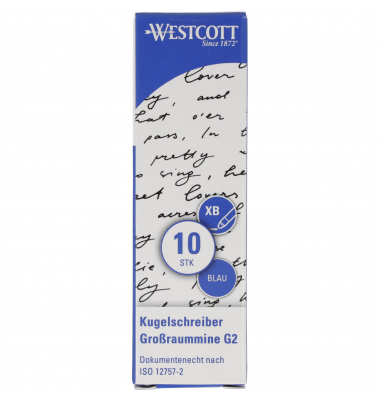 Westcott Kugelschreibermine G2 E-733490 00 Metall bl 10St.