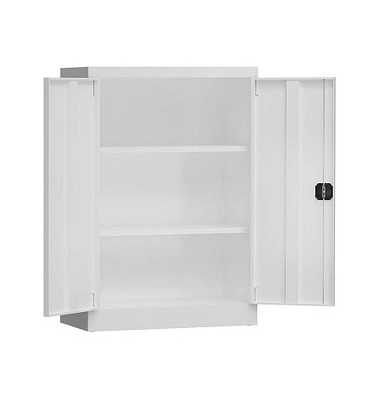 Stahlschrank ClassiX X-530327 signalweiß 92,0 x 42,0 x 120,0 cm, aufgebaut 