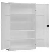 Stahlschrank ClassiXXL X-530387 signalweiß 120,0 x 60,0 x 194,5 cm, aufgebaut 