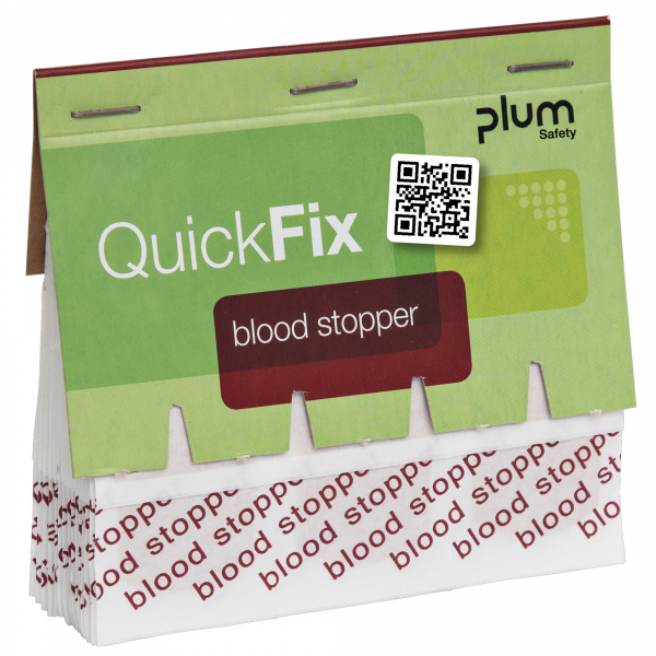 5715205551626 - Pflasterstrips QuickFix Blood Stopper Nachfüllpack f Spender m Alginatfasern 1 Paket mit 45 Stück