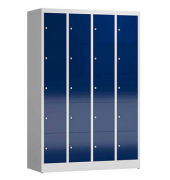 Schließfachschrank ClassiX enzianblau, lichtgrau X-520541, 20 Schließfächer 118,5 x 50,0 x 180,0 cm