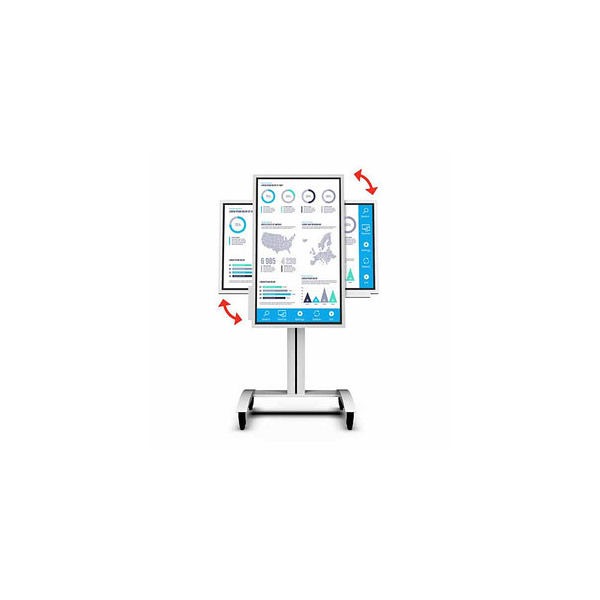 0735029338086 - Monitorständer Peerless-AV SR560-FLIP2 mobil für 1 digitales Flipchart Samsung FLIP2 mit 55 oder 65″ Rotationsfunktion höhenverstell- dreh- neigbar