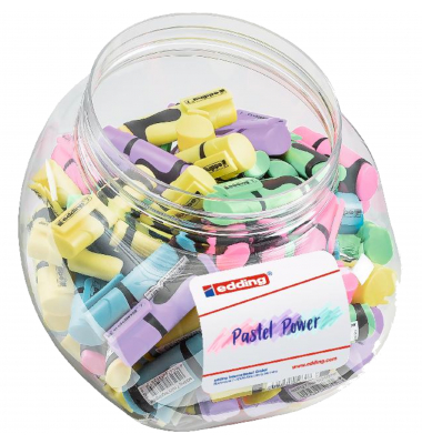 Textmarker 7 mini pastell, 4-52211, Schraubglas, 5-farbig sortiert, 1-3mm Keilspitze