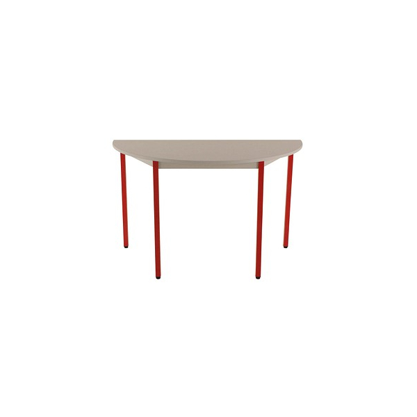 3700245510278 - Schreibtisch 120DRGR 74cm (H) 120x60cm (BxT) halbrund grau   rot 3700245510278 SODEMATUB