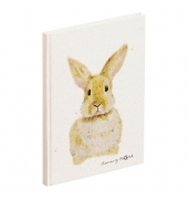 Notizbuch Hase DIN A5 punktraster, beige Hardcover 128 Seiten