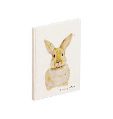 Notizbuch Hase DIN A5 punktraster, beige Hardcover 128 Seiten